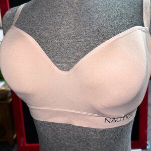 Nautica Intimates Women 38C Solid Nude Wired Padded‎ Adjustable Strap Bra (GS1))